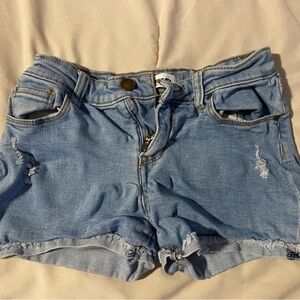 RSQ Blue Jean Shorts Distressed Cuffed Casual